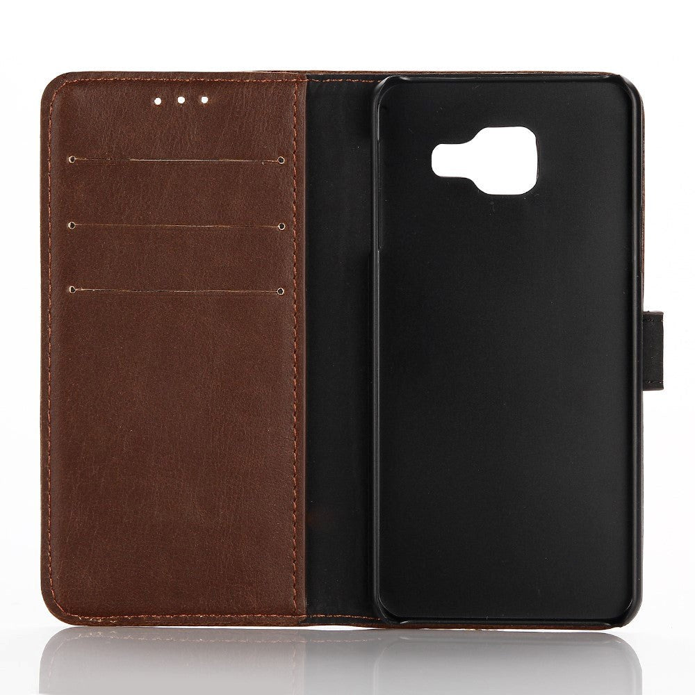 Samsung Galaxy A5 (2017) Wallet Leather Case Dark Brown