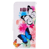 Samsung Galaxy S8 Butterflies & Flowers Wallet Case