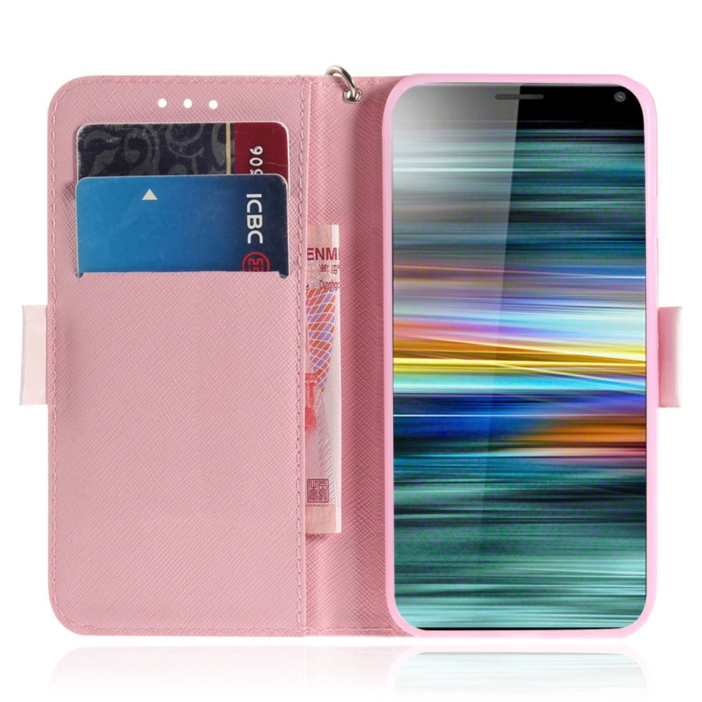 Sony Xperia 10 Light Spot Leather Flip Case - Cute Hamsters