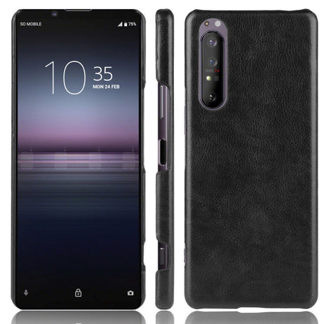 Sony Xperia 1 II Leather Case Plastic Black