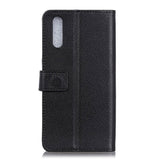 Sony Xperia L4 Litchi Texture Leather Stand Wallet Case - Black