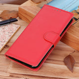 Sony Xperia 1 III Litchi Leather Wallet Case - Red