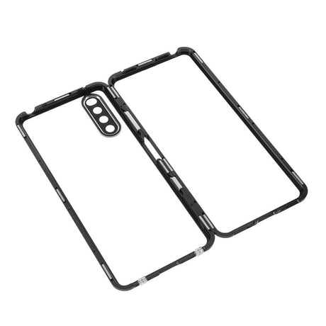 Sony Xperia 10 III Magnetic Case w. Glass Back and Front - Black