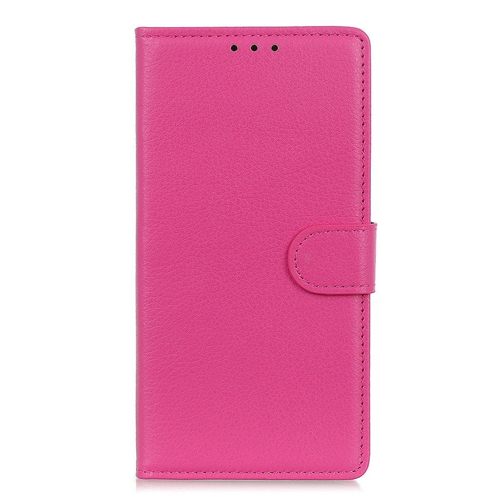 Sony Xperia 1 IV PU Litchi Leather Wallet Case - Pink