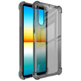 Sony Xperia 10 IV IMAK Shock Resistant Plastic Case with Screen Protector - Transparent Black