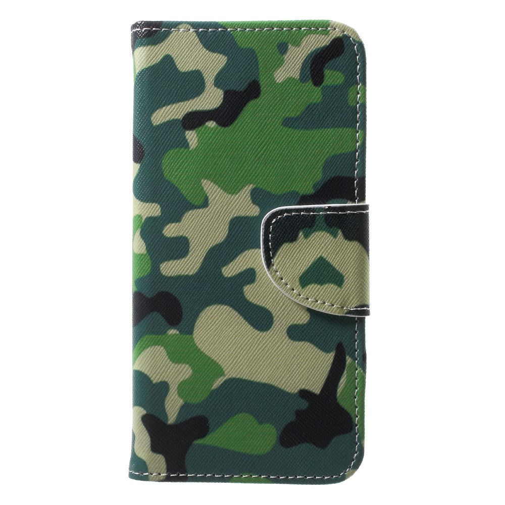 Huawei P20 Lite Leather Wallet Case & Print - Camouflage