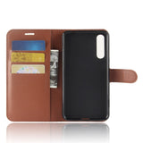 Huawei P20 Pro Leather Wallet Case Soft Pouch Brown