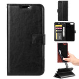 Huawei Y5 (2018) Neutral Leather Wallet Case Black