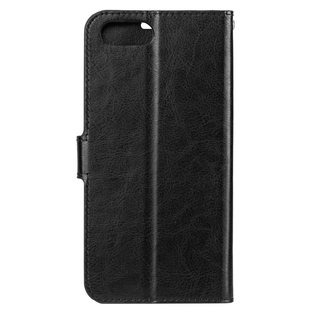 Huawei Y5 (2018) Neutral Leather Wallet Case Black