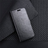 Huawei Mate 20 Pro Sleek Leather Wallet Case Black