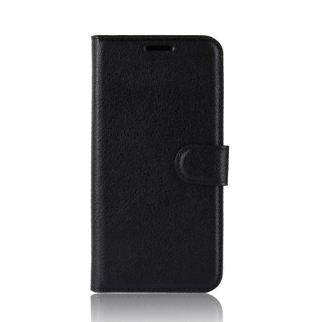 Huawei Mate 20 X Litchi Texture Leather Wallet Case Black