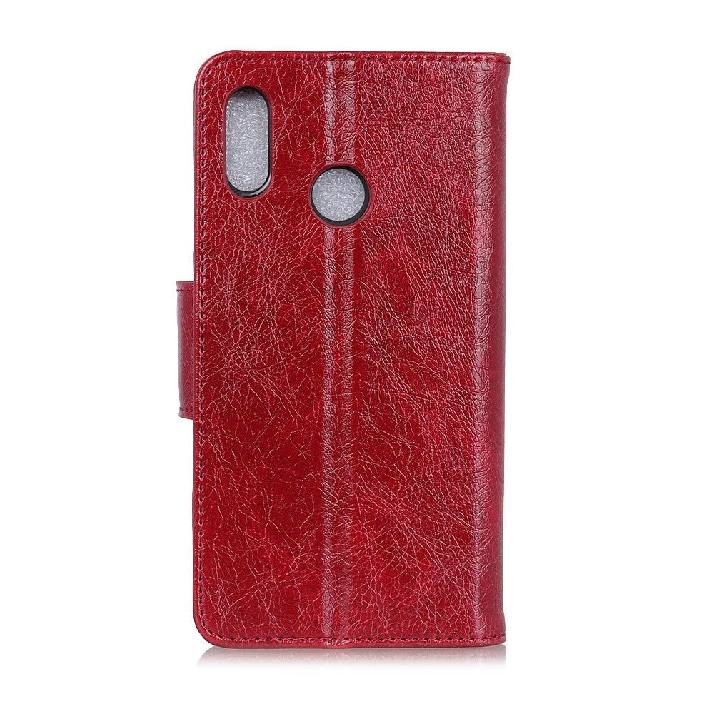 Huawei P Smart (2019) / Huawei Honor 10 Lite Shiny Leather Wallet Case Red