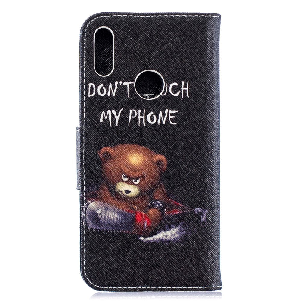 Huawei Y6 / Y6s (2019) Leather Wallet Case - Scary Bear