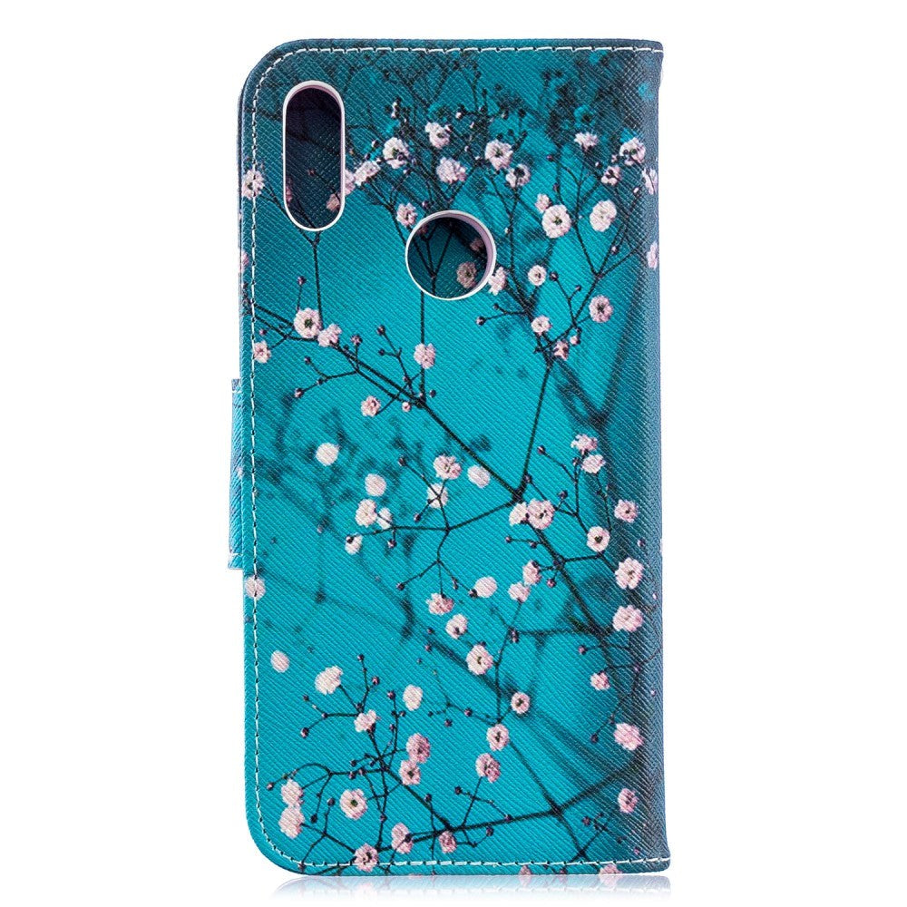 Huawei Y6 / Y6s (2019) Leather Wallet Case - Flower branches