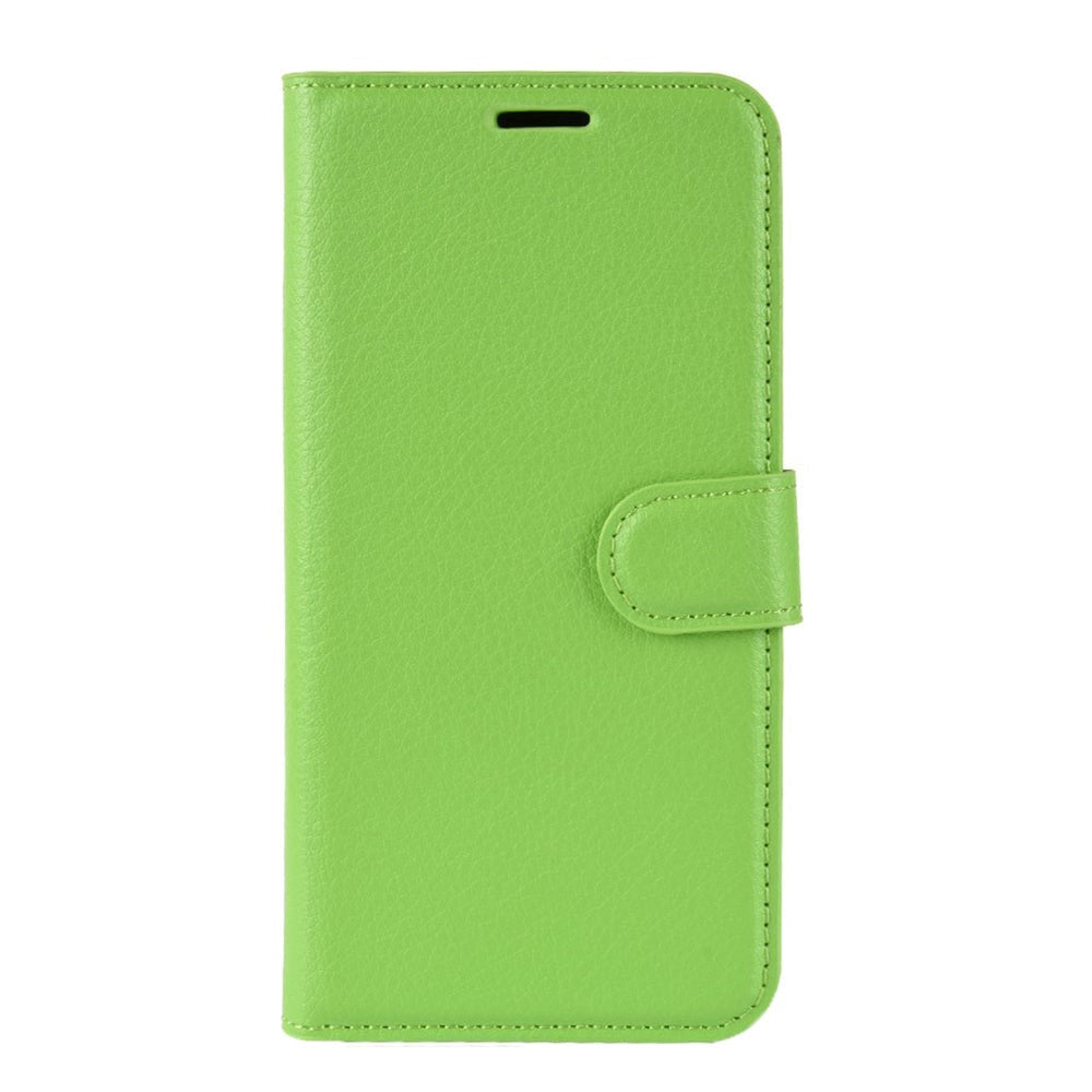 Huawei Y5 (2019) Litchi Leather Wallet Case - Green