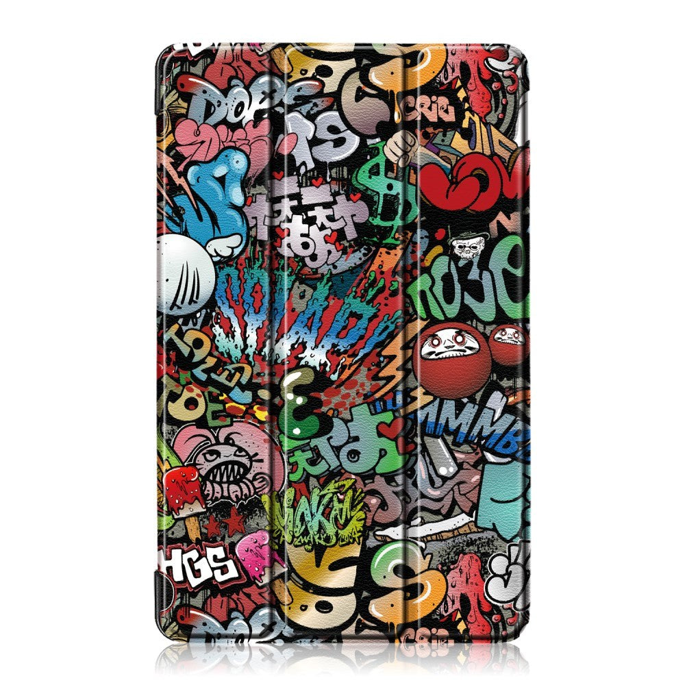 Huawei MediaPad M5 Lite 8 Leather Case w. Folding & Standing - Cartoon Graffiti