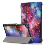 Huawei MediaPad M5 Lite 8 Leather Case w. Folding & Standing - Purple Cosmic Space