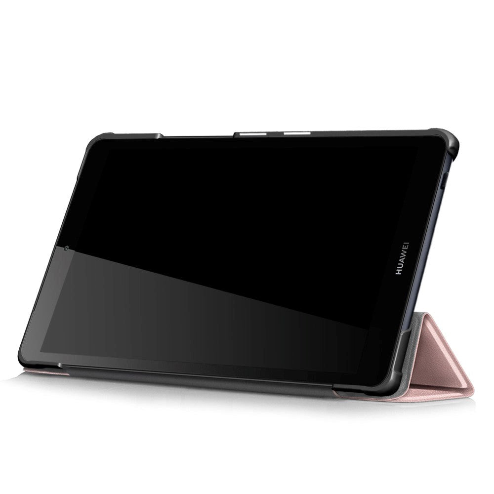 Huawei MediaPad M5 Lite 8 Tri-Fold Leather Case Rose Gold