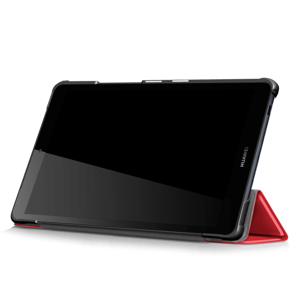 Huawei MediaPad M5 Lite 8 Tri-Fold Leather Case Red