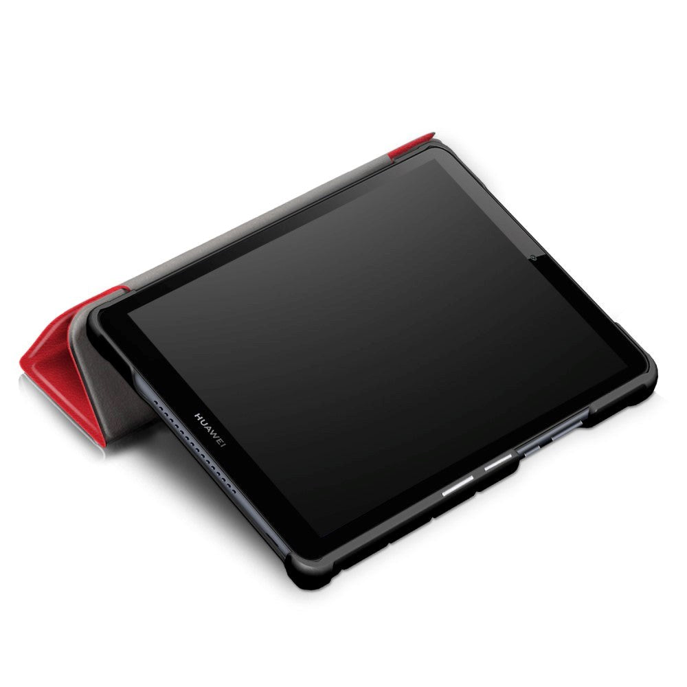 Huawei MediaPad M5 Lite 8 Tri-Fold Leather Case Red