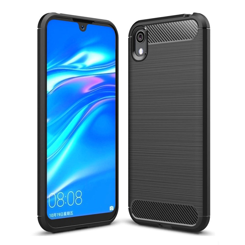 Huawei Y5 (2019) Carbon Fibre Flexible Plastic Case - Black