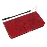 Huawei Y5 (2019) Leather Wallet Case - Red Butterfly