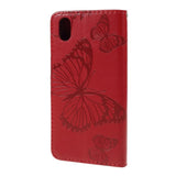 Huawei Y5 (2019) Leather Wallet Case - Red Butterfly