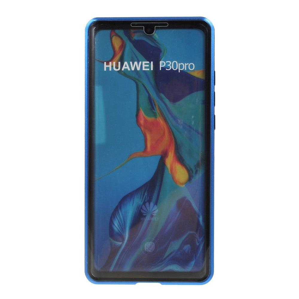 Huawei P30 Pro 360⁰ Magnetic Case w. Glass Back & Front - Blue