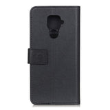 Huawei Mate 30 Lite Leather Wallet Case - Black