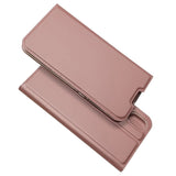 Huawei Y5 (2019) Slim Leather Flip Case w. Card Holder - Rose Gold