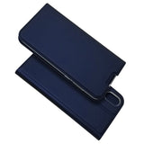 Huawei Y5 (2019) Slim Leather Flip Case w. Card holder - Blue