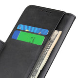 Huawei P40 Business Look Leather Wallet Case - Black