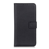 Huawei P40 Litchi Leather Wallet Case - Black