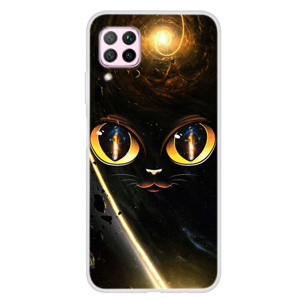 Huawei P40 Lite Plastic Case - Cat