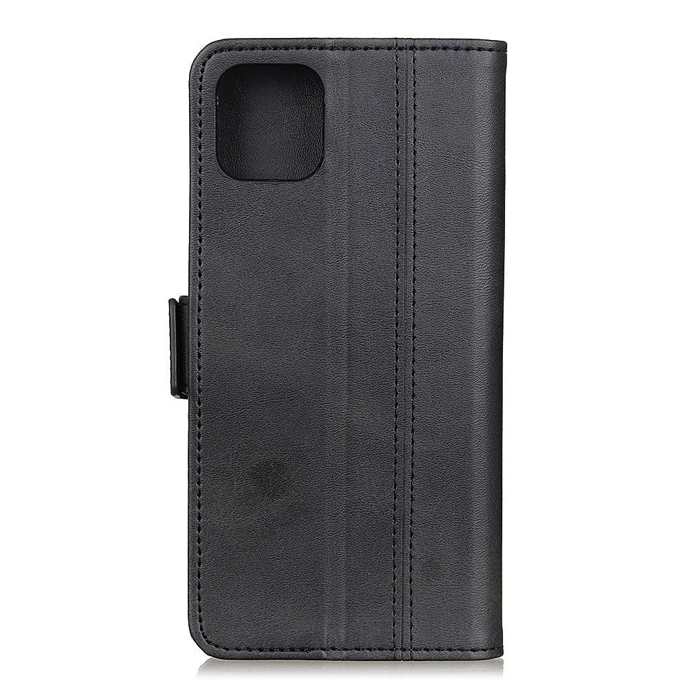 Huawei Y5p Retro Leather Wallet Case - Black