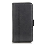 Huawei Y5p Retro Leather Wallet Case - Black