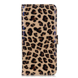 Huawei Honor 9X Lite Shiny Leather Case w. Leopard wallet