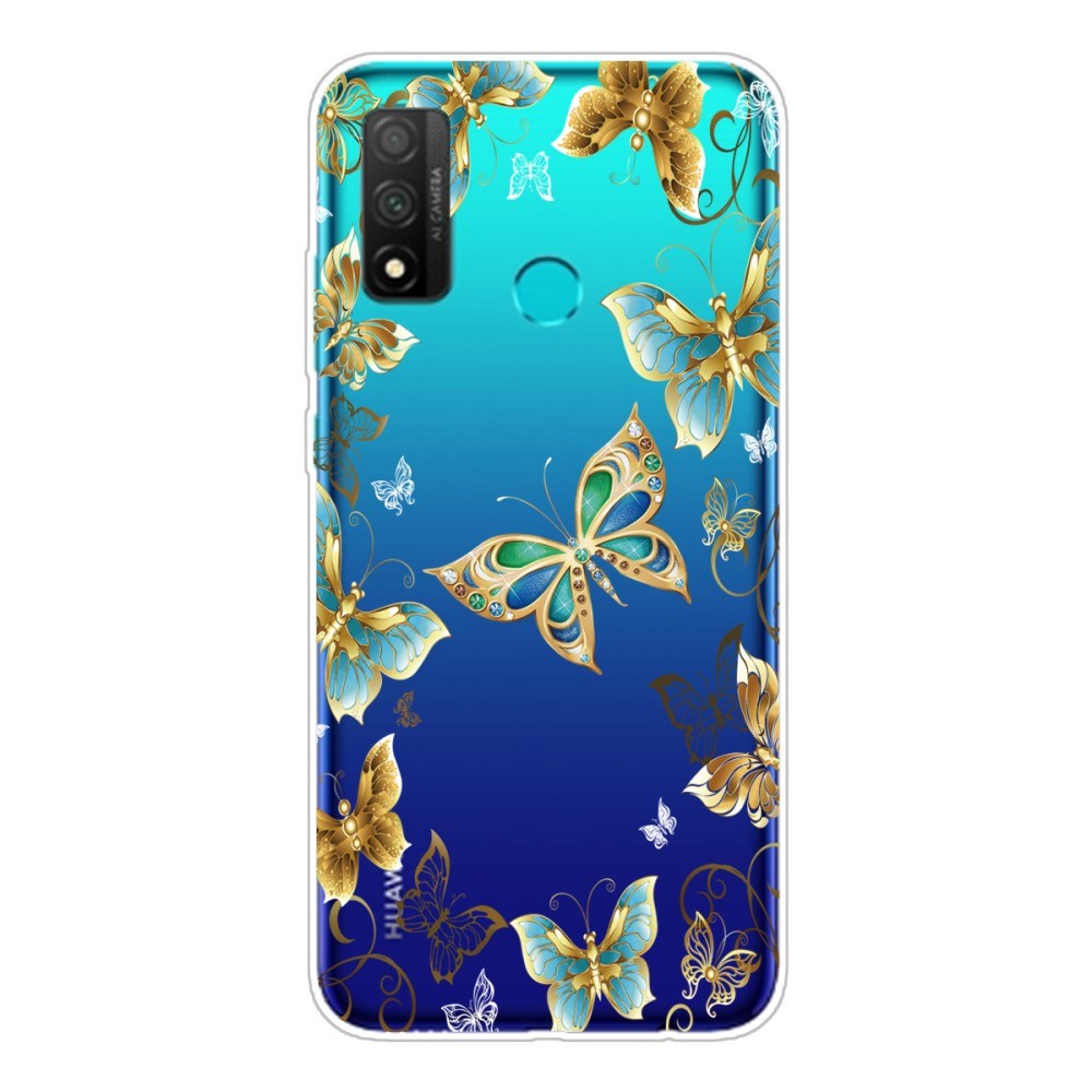 Huawei P Smart (2020) Flexible Case - Gold Butterflies