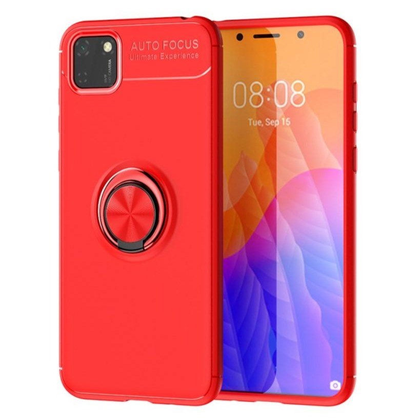 Huawei Y5p Case w. Magnetic Kickstand with Red Ring