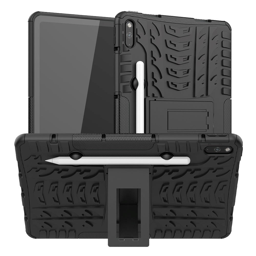 Huawei MatePad 10.4" Tire Track Case w. Pen Holder & Kickstand - Black