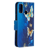 Huawei Honor 9X Lite Wallet Case Blue Butterflies