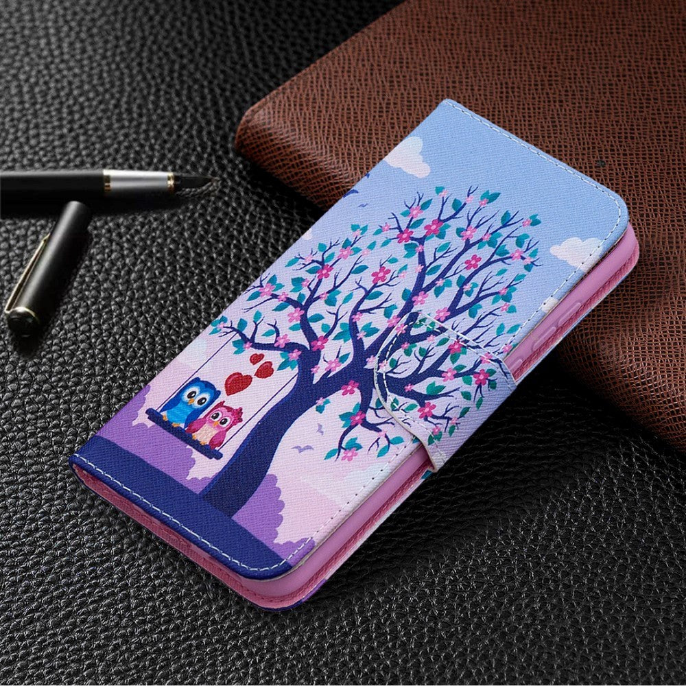 Huawei Honor 9X Lite Leather Wallet Case - Spring Owls