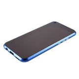 Huawei P40 Lite E Magnetic Case w. Privacy, Glass Back and Front - Black / Blue