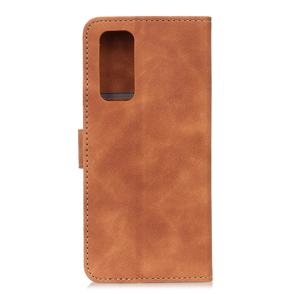 Huawei P Smart (2021) KHAZNEH Retro Leather Wallet Case - Brown