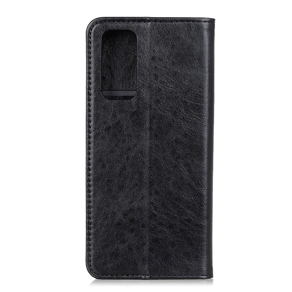 Huawei P Smart (2021) Modern Neutral Leather Wallet Case - Black