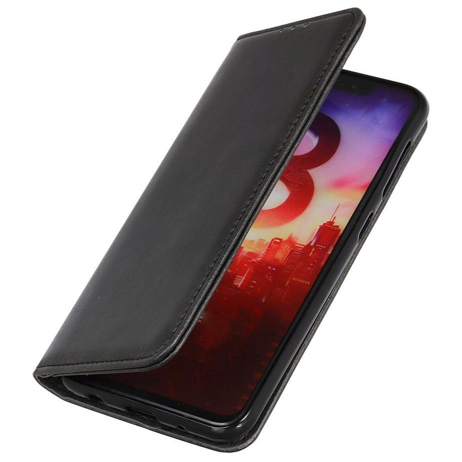 Huawei P Smart (2021) Modern Leather Wallet Case - Black