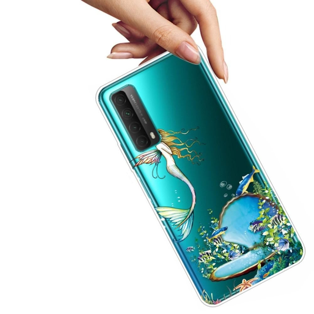 Huawei P Smart (2021) Transparent Plastic Case w. Mermaid