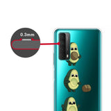 Huawei P Smart (2021) Transparent Plastic Case w. Avocado