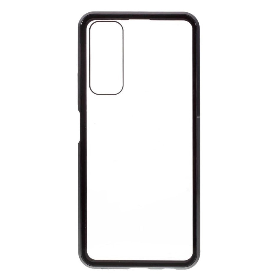 Huawei P Smart 2021 Magnetic Case w. Glass Front & Back - Black