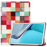 Huawei MatePad 11 Tri-Fold Flip Case w. Sleep Function - Colorful squares